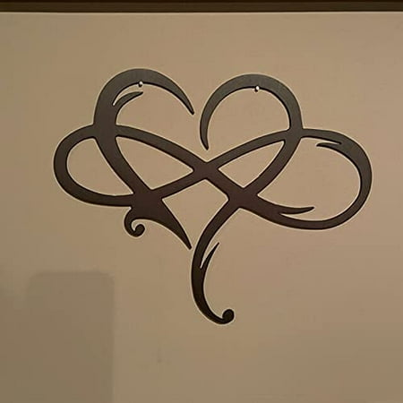 Infinity Heart Steel Wall Decor Metal Art Love Wall Sign For Home Wedding Decora 